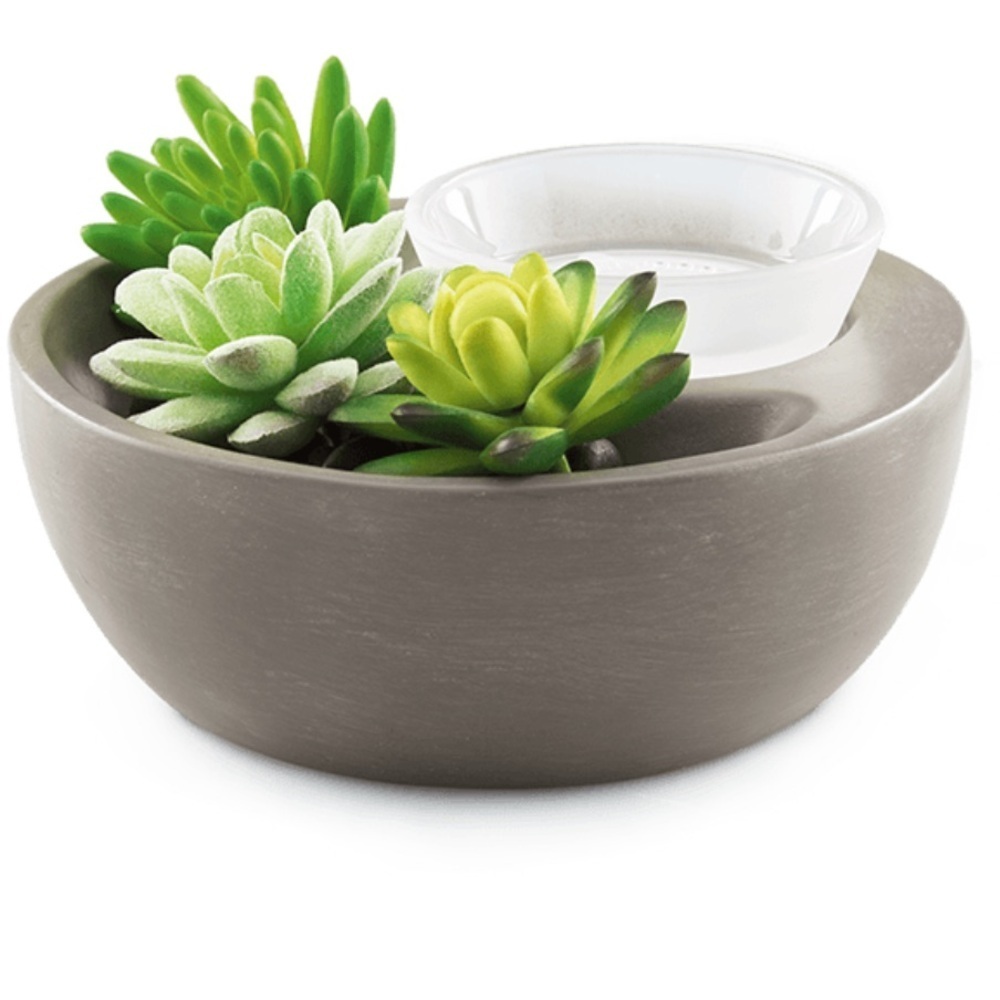 Scentsy Little Garden Warmer with Faux Succulent Accents